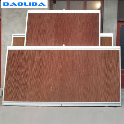 Kalite  Greenhouse Cooling System Pad With Aluminum / Galvanized / Stainless Steel Frame fabrika